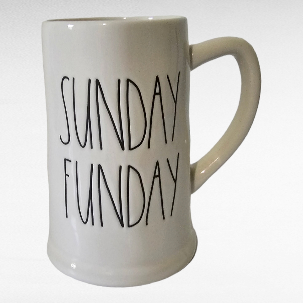 Rae Dunn SUNDAY FUNDAY Mug NWOT